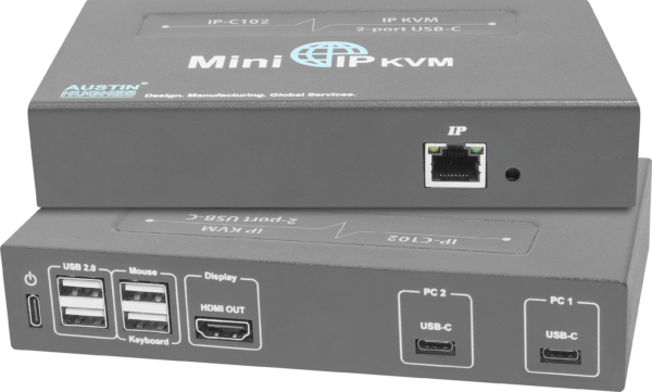 IP-C102 - 2-port USB-C Mini IP KVM Series