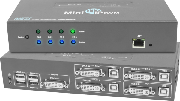 IP-D104 - 4-port DVI-D Mini IP KVM Series